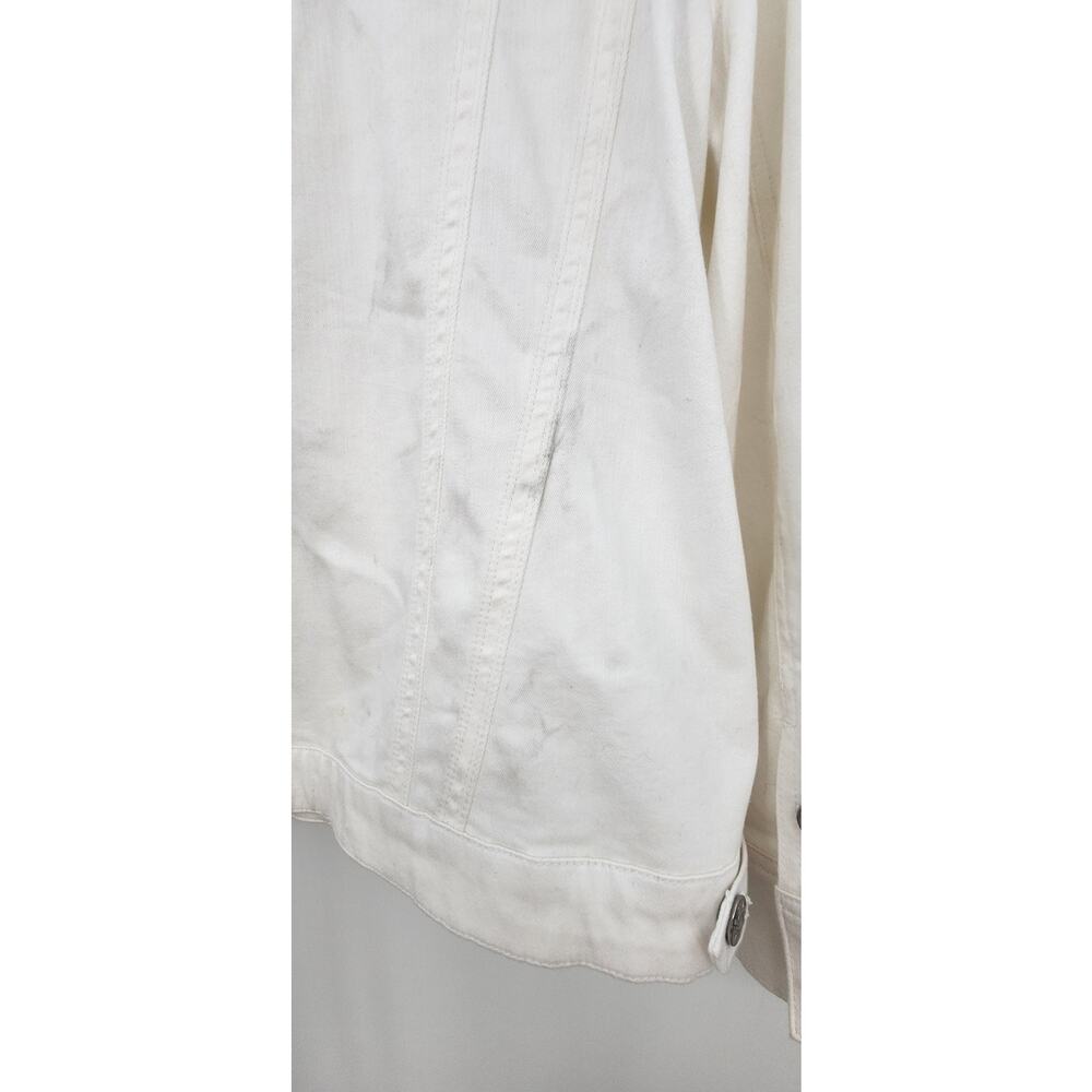 New NWT Chico's Denim No Stain Alabaster White‎ Strech Jacket Size 3 P 16/18 P - Picture 11 of 11
